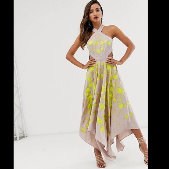 ASOS edition embroidered dress size 8 - Picture 1 of 3